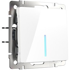 Изображение товара Выключатель Werkel одноклавишный встраиваемый белый с подсветкой (a051110)