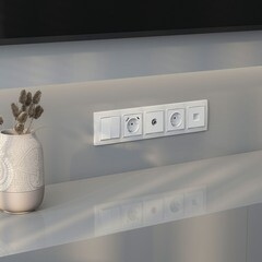 Рамка Werkel Snabb Basic пятиместная белая (a051300) - фото 2