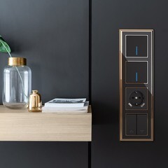 Выключатель Werkel одноклавишный встраиваемый черный матовый (a051599) - фото 5