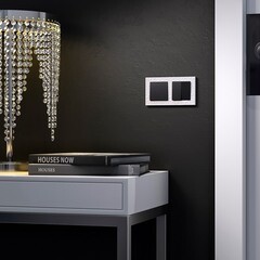 Выключатель Werkel двухклавишный встраиваемый черный матовый (a051628) - фото 8