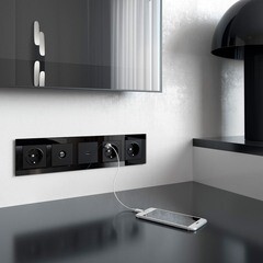 Розетка Werkel встраиваемая черная матовая с 2хUSB-А (a051617) - фото 8