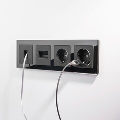 Розетка Werkel встраиваемая черная матовая с 2хUSB-А (a051617) - фото 3