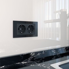 Розетка Werkel встраиваемая черная матовая (a051623) - фото 2