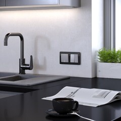 Рамка Werkel Acrylic двухместная черная (a059317) - фото 5