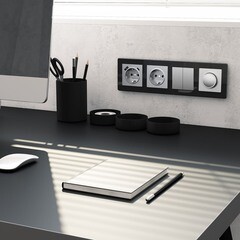 Рамка Werkel Acrylic четырехместная черная (a062133) - фото 2