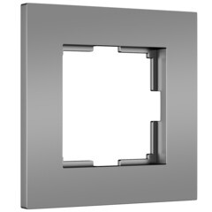Изображение товара Рамка Werkel Slab одноместная серебро софт (a062811)