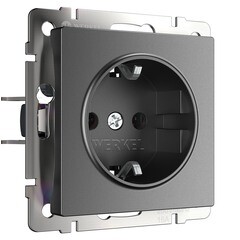 Изображение товара Розетка Werkel встраиваемая графит матовый (a063103)