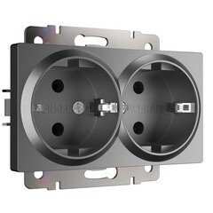 Розетка Werkel встраиваемая графит матовый (a063107) - фото 1