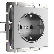 Розетка Werkel встраиваемая серебряная матовая (a063612)