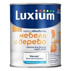 Краска Dulux/Luxium Мебель и Дерево основа BW белая матовая 0,75 л - фото 3