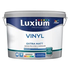 Краска моющаяся Dulux/Luxium Vinyl Extra Matt база BW белый 9 л - фото 3