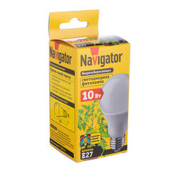 Фитолампа для растений Navigator E27 10 Вт 176-264 В груша A60 матовая - фото 4