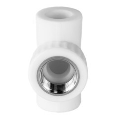 Тройник полипропиленовый переходный 20 мм х 3/4 ВР(г) х 20 мм белый Valfex (10127120П) - фото 2