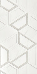 Плитка облицовочная Нефрит Фьюжен геометрия белая 400х200х8 мм (15 шт.=1,2 кв.м) - фото 1