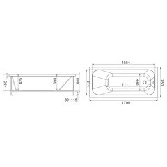 Ванна акриловая Jacob Delafon Trocadero 170х75 см без ножек (E6D354RU-00) - фото 4