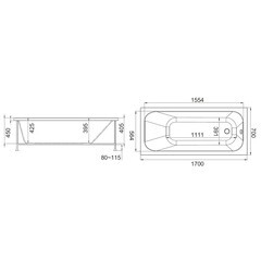 Ванна акриловая Jacob Delafon Trocadero 170х70 см без ножек (E6D353RU-00) - фото 5