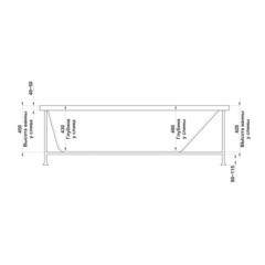 Ванна акриловая Bas Веста 170х75 см правая без ножек (З 00144) - фото 3