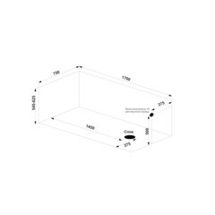 Ванна акриловая Bas Веста 170х75 см правая без ножек (З 00144) - фото 2