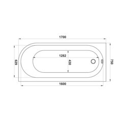 Ванна акриловая Bas Веста 170х75 см левая без ножек (З 00143) - фото 4