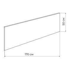Панель фронтальная для ванны акриловой Bas Амур 170х50 см белая (Э 00138) - фото 2