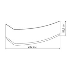 Панель фронтальная для ванны акриловой Bas Камея Pro 170х56 см белая левая (Э ДА0121) - фото 2