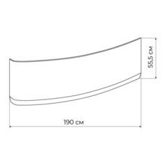 Панель фронтальная для ванны акриловой Bas Камея Pro 170х56 см белая левая (Э A0121) - фото 2