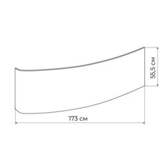 Панель фронтальная для ванны акриловой Bas Камея Pro 150х56 см белая (Э А0118) - фото 2