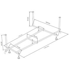 Каркас для ванны акриловой Bas Камея 170х75 см с монтажным набором (КВр0121) - фото 2