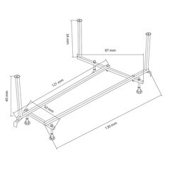 Каркас для ванны акриловой Bas Камея 150х90 см с монтажным набором (КВр0117) - фото 2