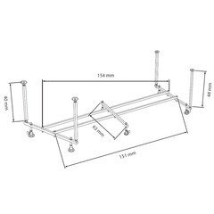 Каркас для ванны акриловой Bas Веста 170х75 см с монтажным набором (КВд0143) - фото 2