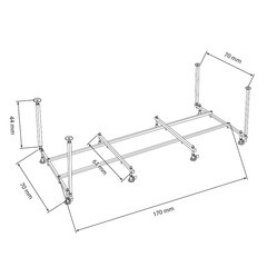 Каркас для ванны акриловой Bas Кварта 180х80 см с монтажным набором (КВр0017) - фото 2