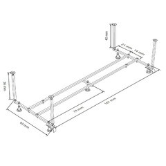Каркас для ванны акриловой Bas Амур 150-170х70 см с монтажным набором (КВд0135) - фото 2