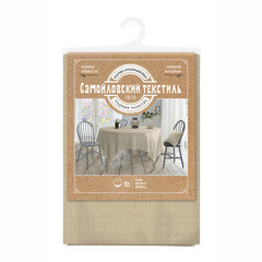 Изображение товара Скатерть Самойловский текстиль 144х200 см рогожка Текстура бежевая