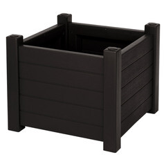 Изображение товара Кашпо декоративное Элластик-Пласт Прованс 530х530х470 мм с дренажной вставкой 70 л шоколад