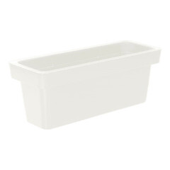 Изображение товара Кашпо декоративное Элластик-Пласт Loft 900х350х350 мм с дренажной вставкой 73 л белое