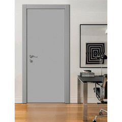 Блок дверной Kapelli Classic 600х2000 мм влагостойкий ПВХ серый 7035 глухой - фото 3