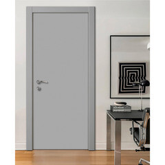 Блок дверной Kapelli Classic 800х2000 мм влагостойкий ПВХ серый 7035 глухой - фото 3