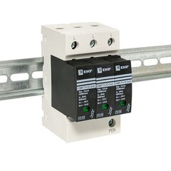 Ограничитель напряжения модульный EKF PROxima T1-T2 275 В 20 кА 3P (OV12-3-503) - фото 3