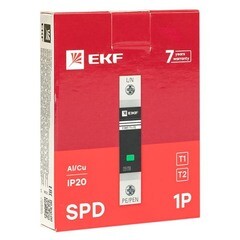 Ограничитель напряжения модульный EKF PROxima T1-T2 275 В 20 кА 1P (OV12-1-501) - фото 2