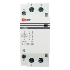 Контактор модульный EKF PROxima КМ 220 В 63 А тип AC 2НО (km-2-63-20) - фото 2