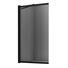 Изображение товара Шторка на ванну распашная 80х140х0,6 см профиль черный WasserKraft Dill (61S02-80WS)