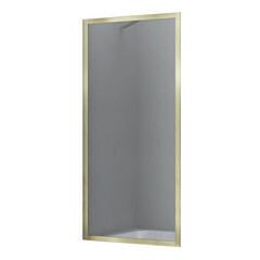 Шторка на ванну неподвижная 80х160х0,6 см профиль матовое золото WasserKraft Abens (20W01-80BG) - фото 1