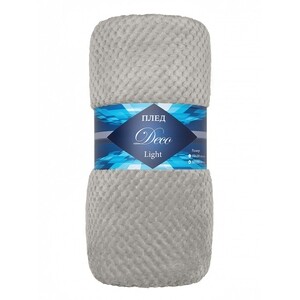 Плед 200х220 см TexRepublic Жаккард микрофибра серый