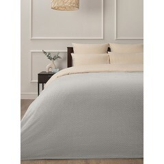 Плед 200х220 см TexRepublic Жаккард микрофибра серый - фото 3