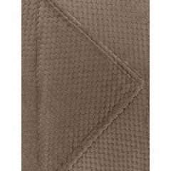 Плед 200х220 см TexRepublic Жаккард микрофибра коричневый - фото 4