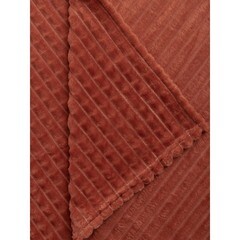 Плед 200х220 см TexRepublic микрофибра терракотовый - фото 4