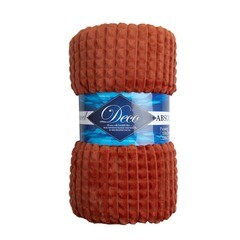 Плед 200х220 см TexRepublic микрофибра терракотовый - фото 1