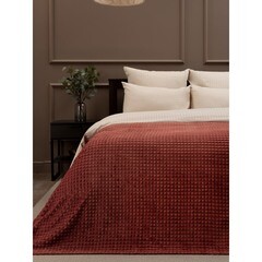 Плед 200х220 см TexRepublic микрофибра терракотовый - фото 3