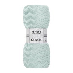 Изображение товара Плед 200х220 см TexRepublic Жаккард микрофибра бирюзовый