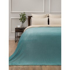 Плед 150х200 см TexRepublic микрофибра бирюзовый - фото 3